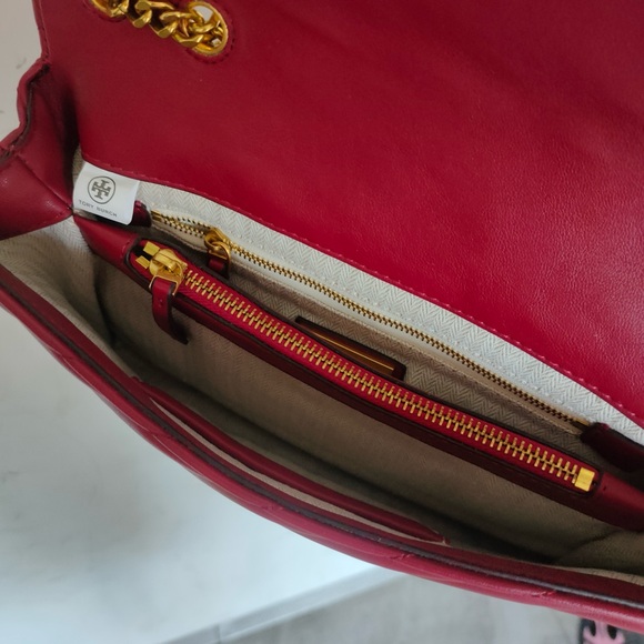 Tory Burch Red and Gold Chevron Shoulder Bag - Picture 13 of 14